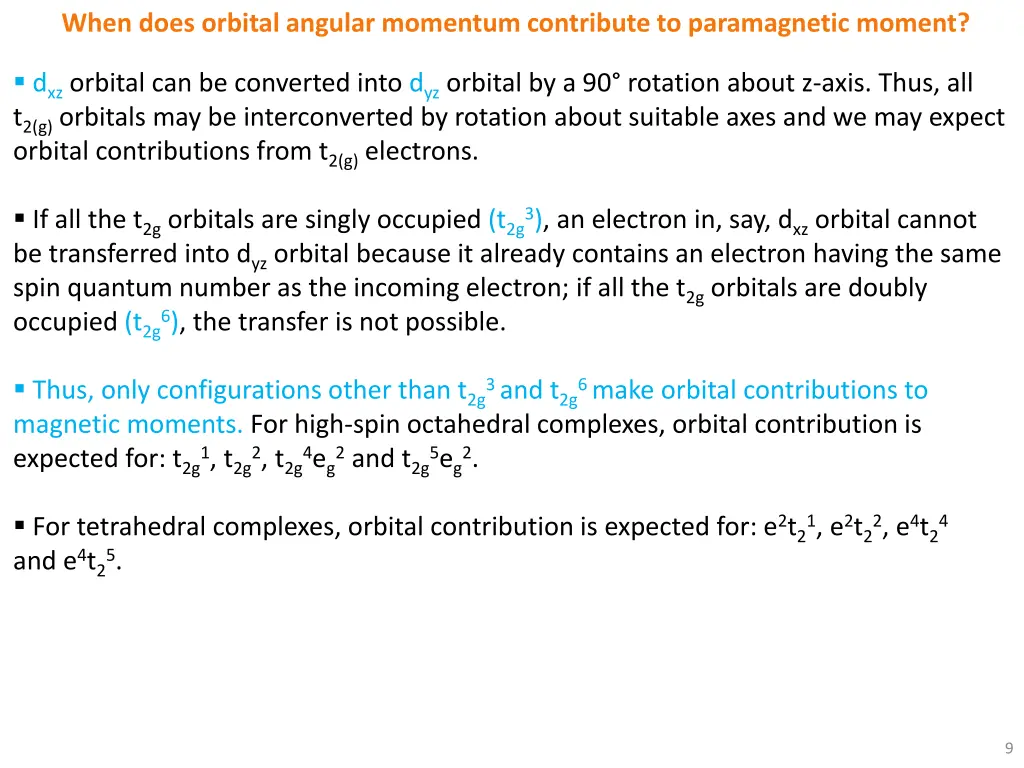when does orbital angular momentum contribute 3
