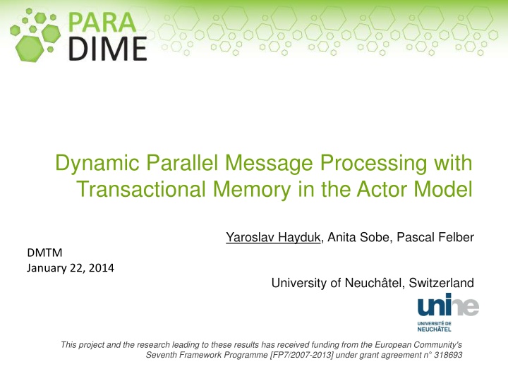 dynamic parallel message processing with