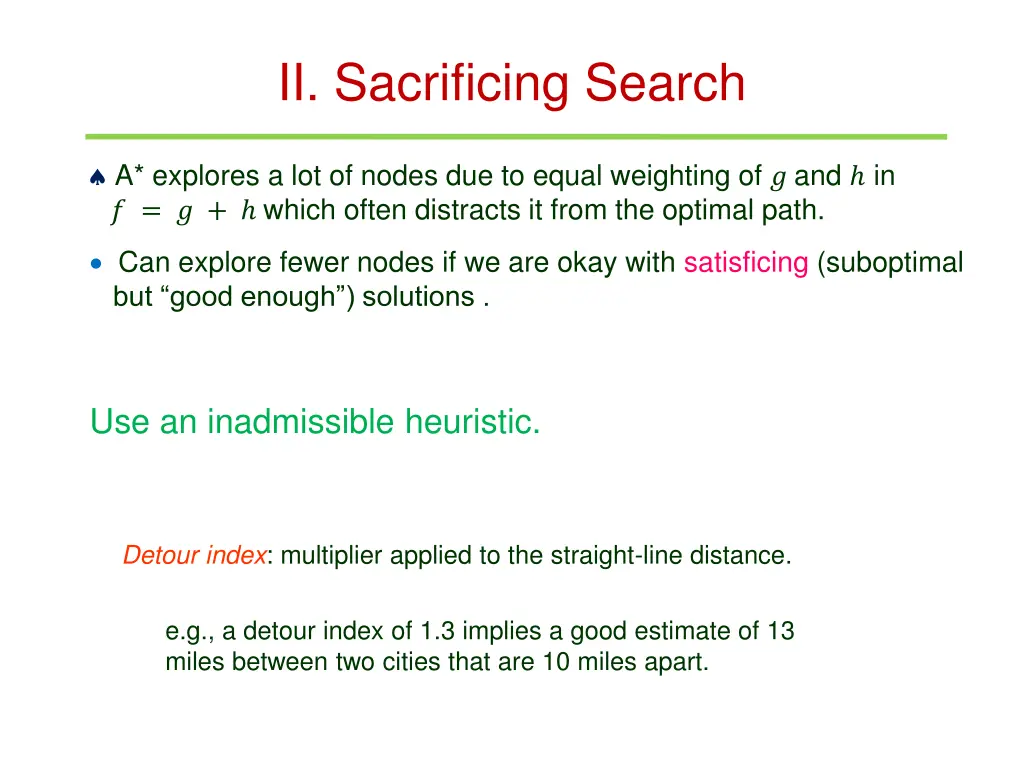 ii sacrificing search