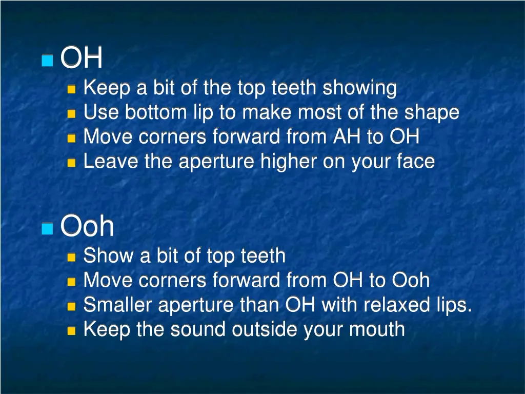 oh keep a bit of the top teeth showing use bottom