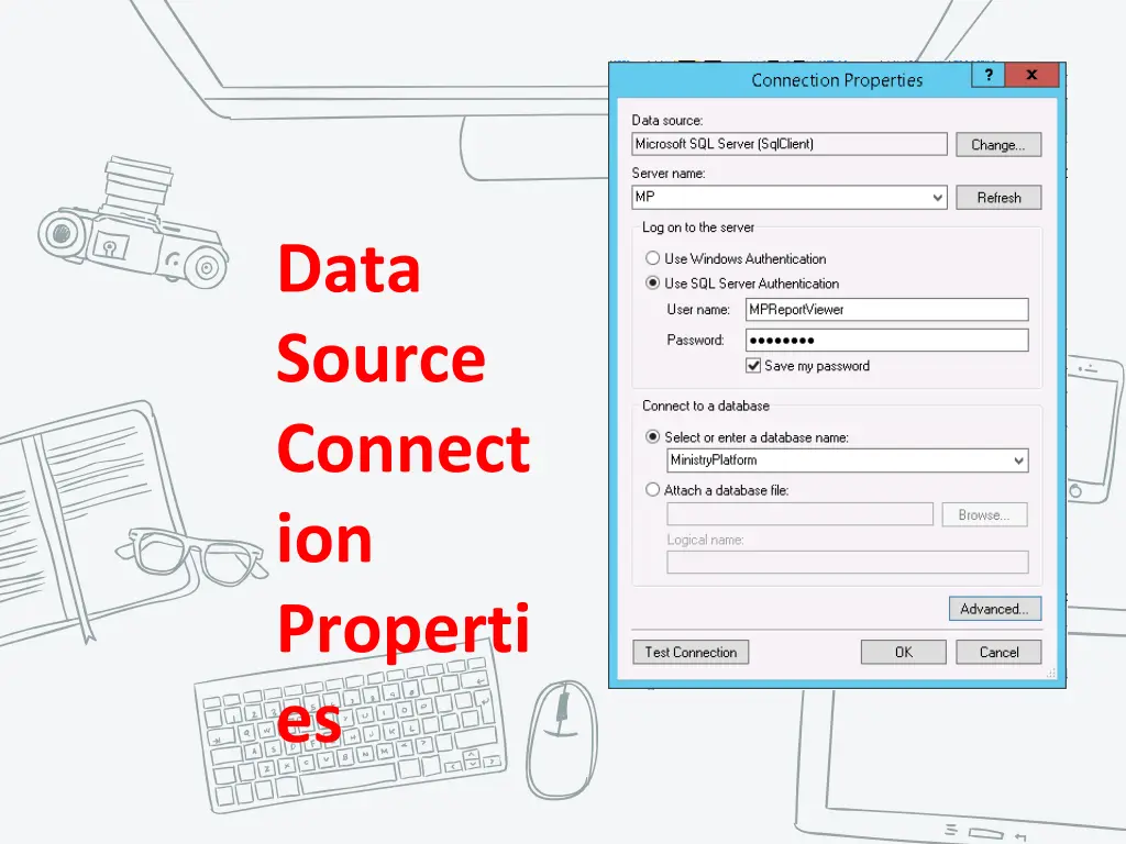 data source connect ion properti es
