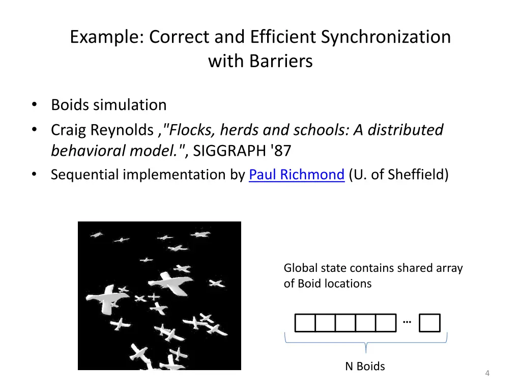 example correct and efficient synchronization