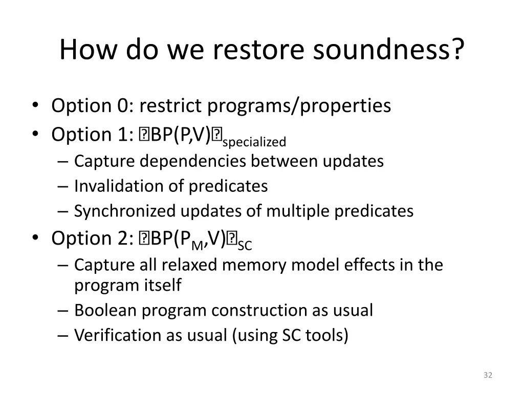 how do we restore soundness