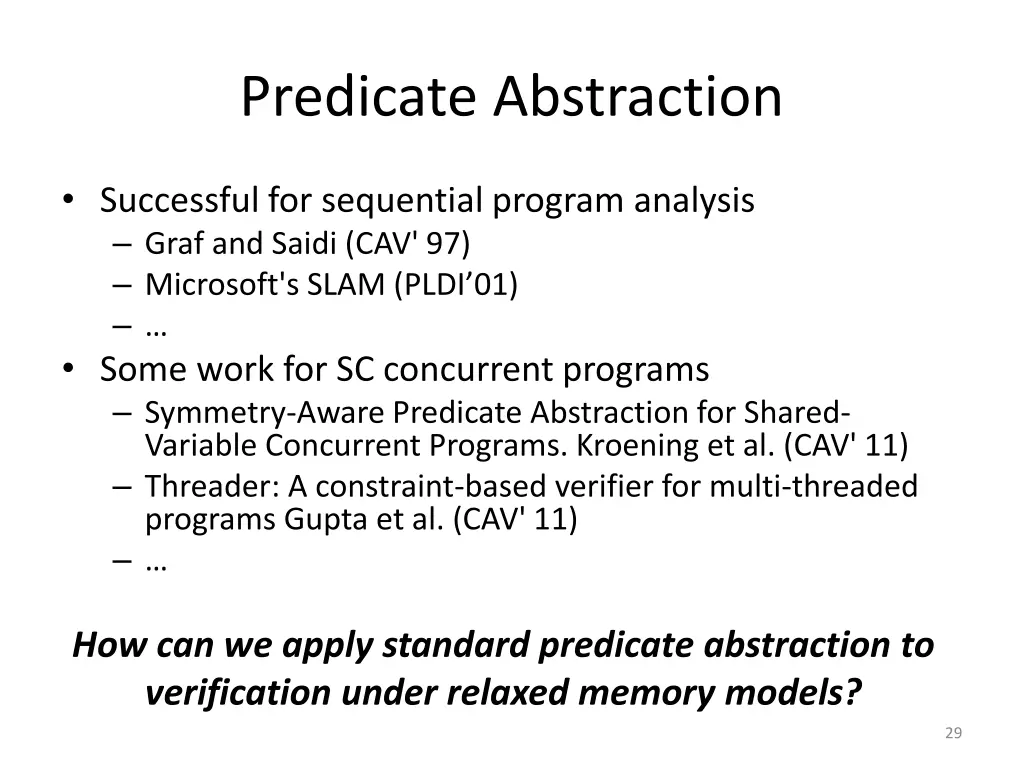 predicate abstraction
