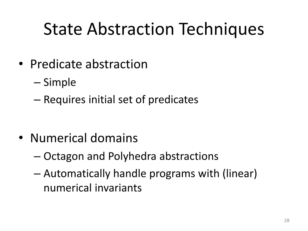 state abstraction techniques