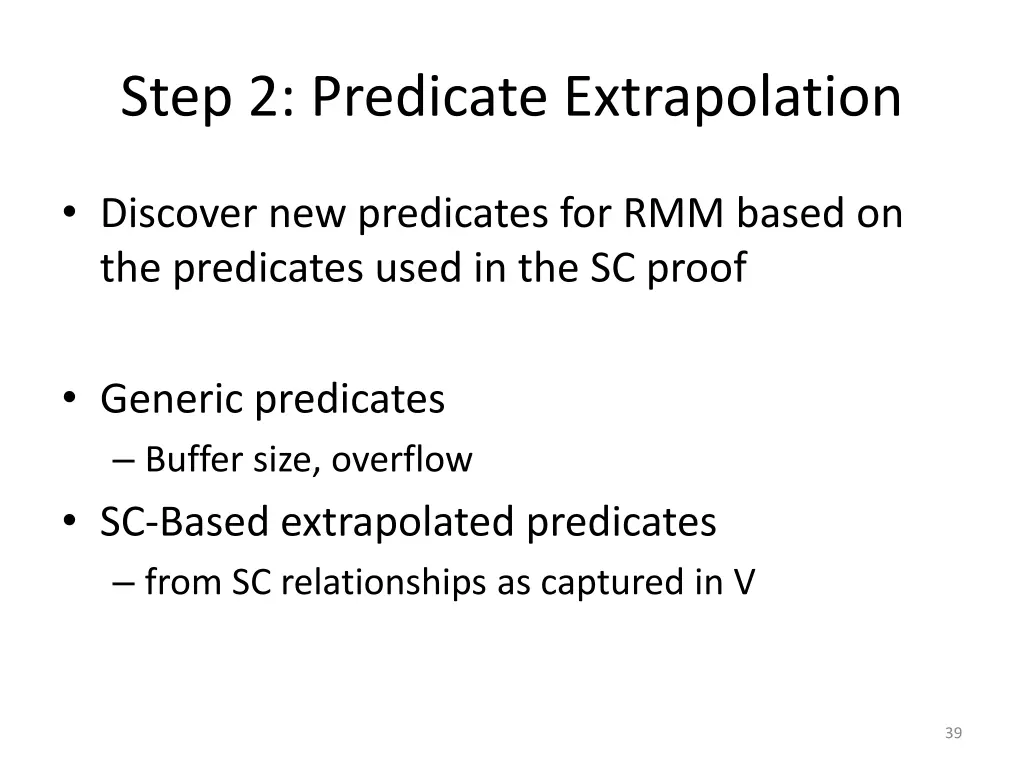 step 2 predicate extrapolation