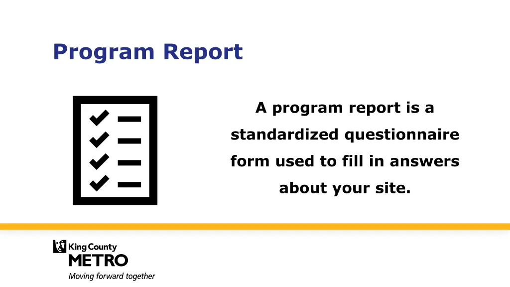 program report