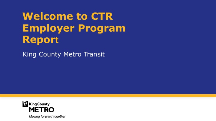 welcome to ctr employer program repor t