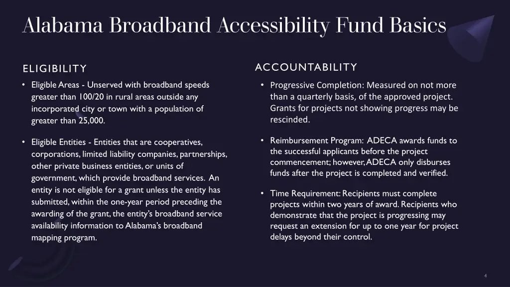 alabama broadband accessibility fund basics