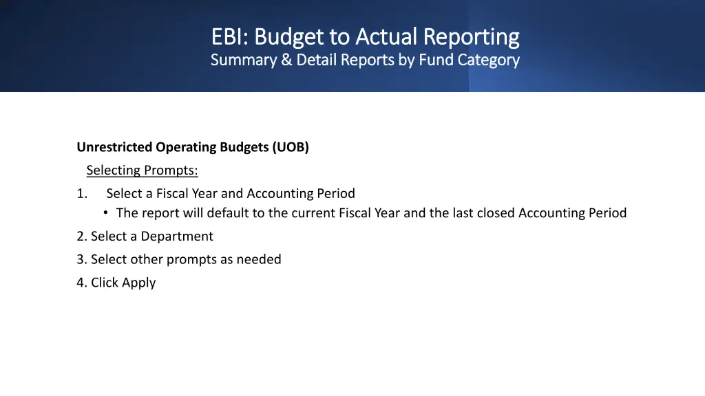 ebi budget to actual reporting ebi budget 3