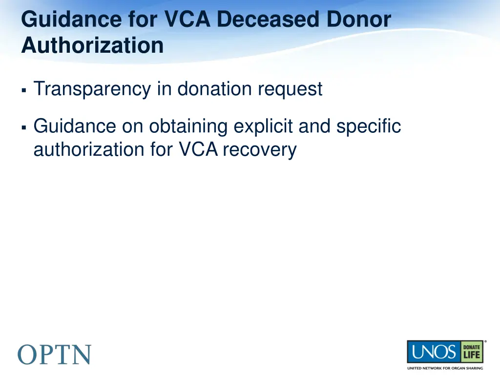 guidance for vca deceased donor authorization 2
