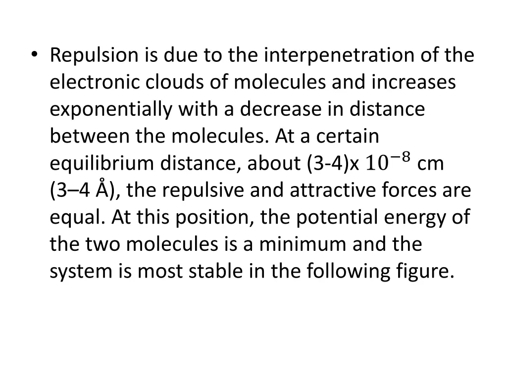 repulsion is due to the interpenetration