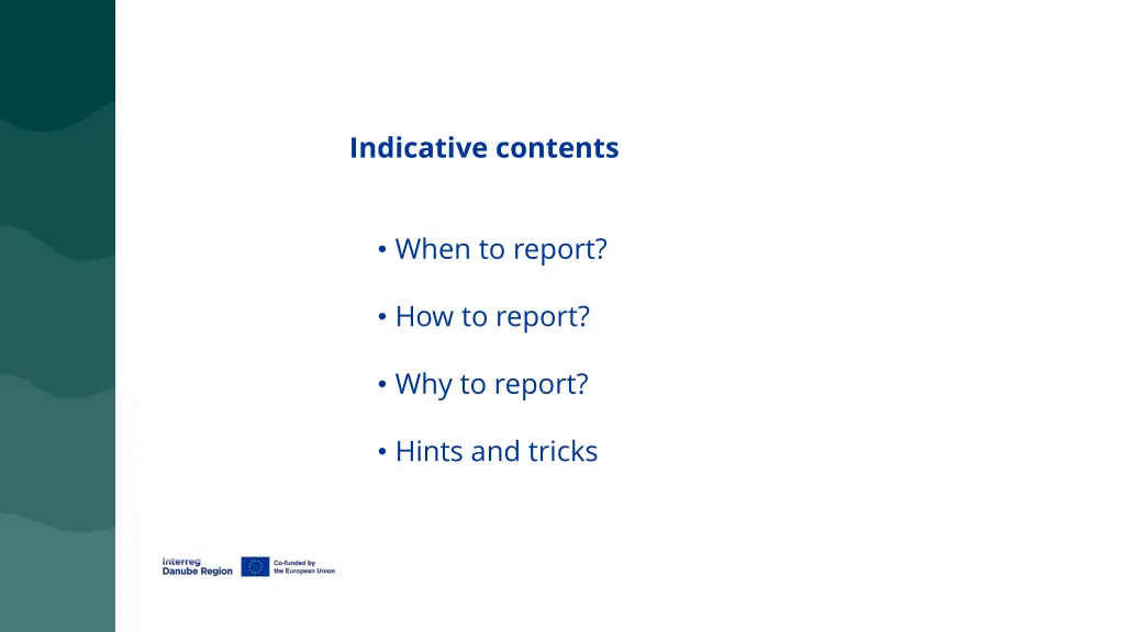 indicative contents