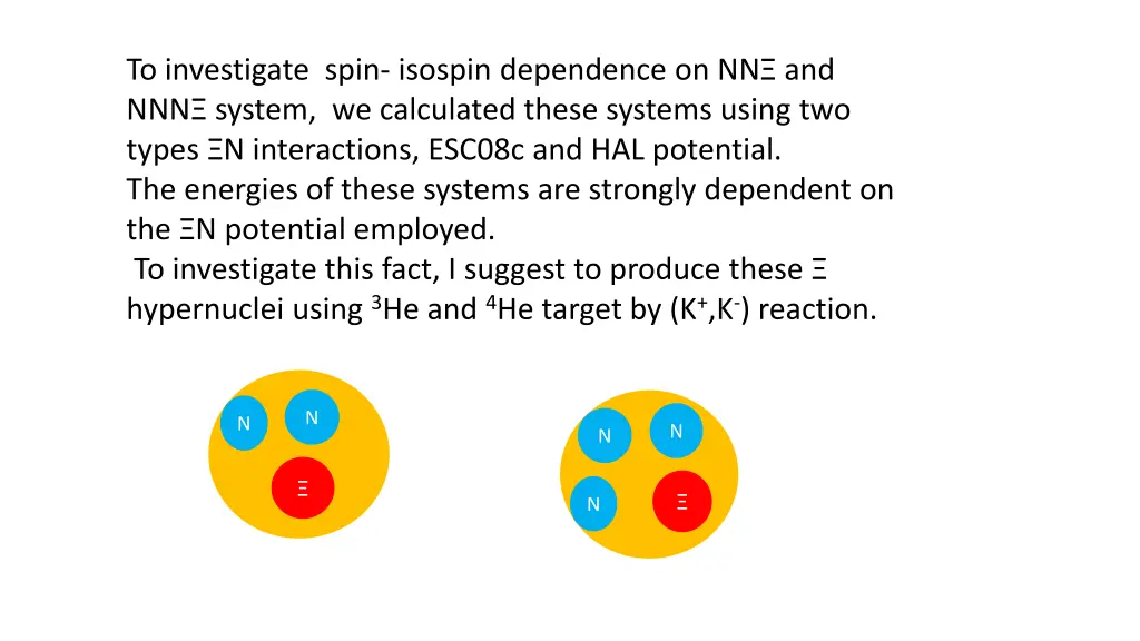 to investigate spin isospin dependence