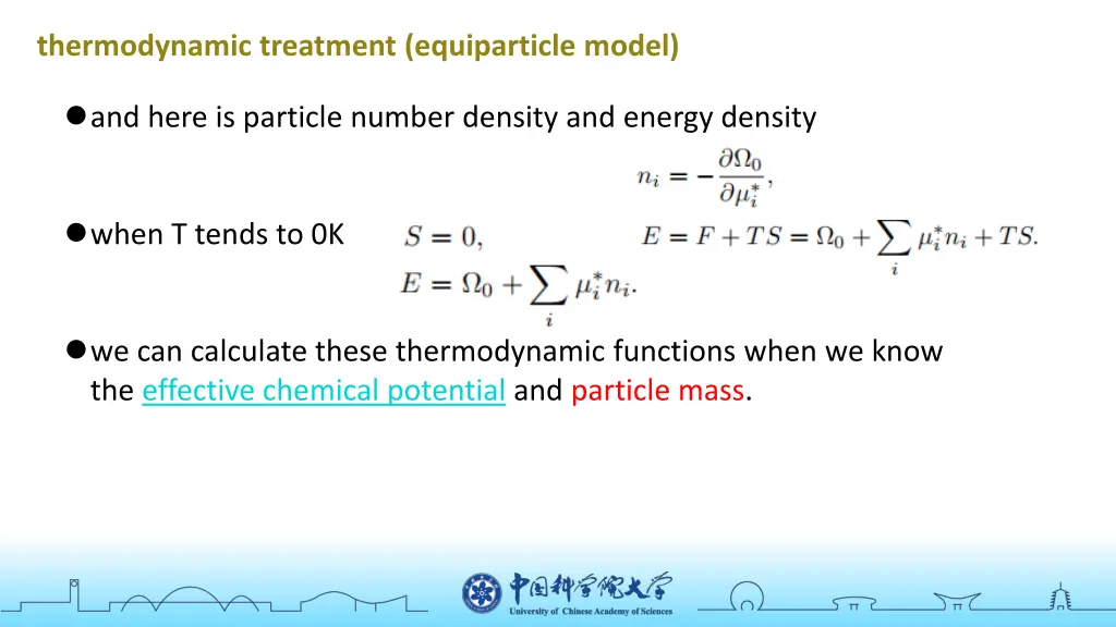 thermodynamic treatment equiparticle model 2