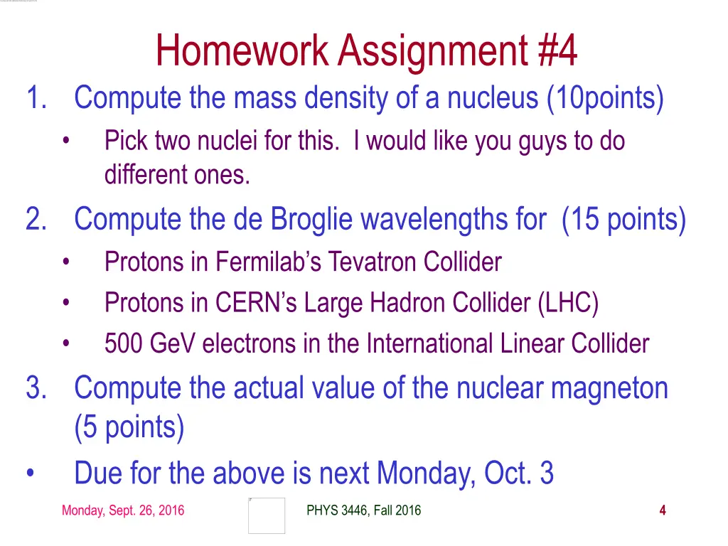 homework assignment 4