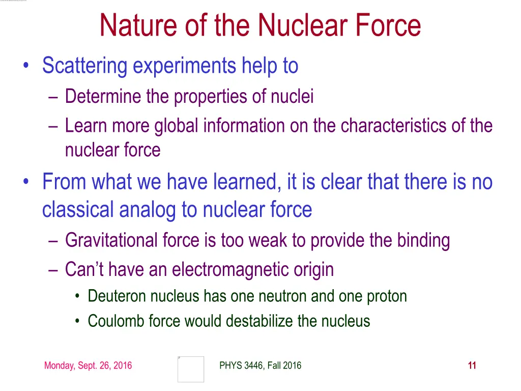 nature of the nuclear force