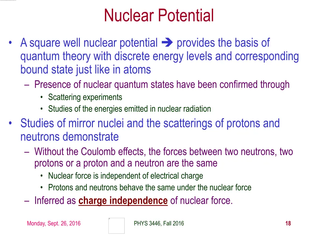 nuclear potential