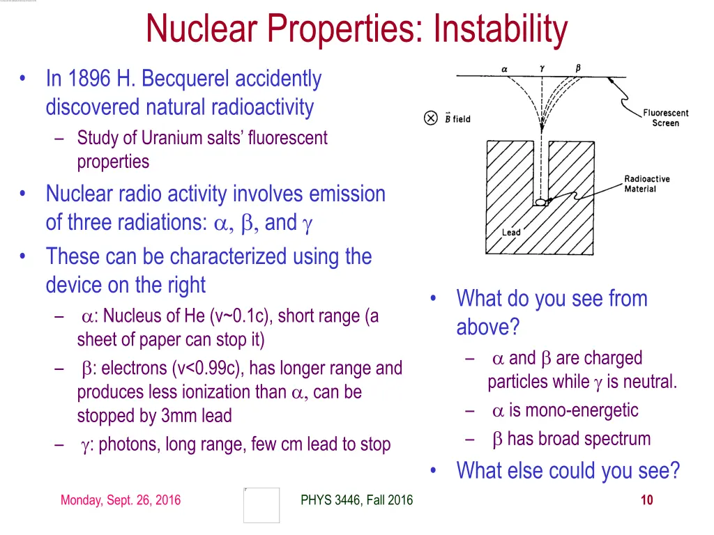 nuclear properties instability