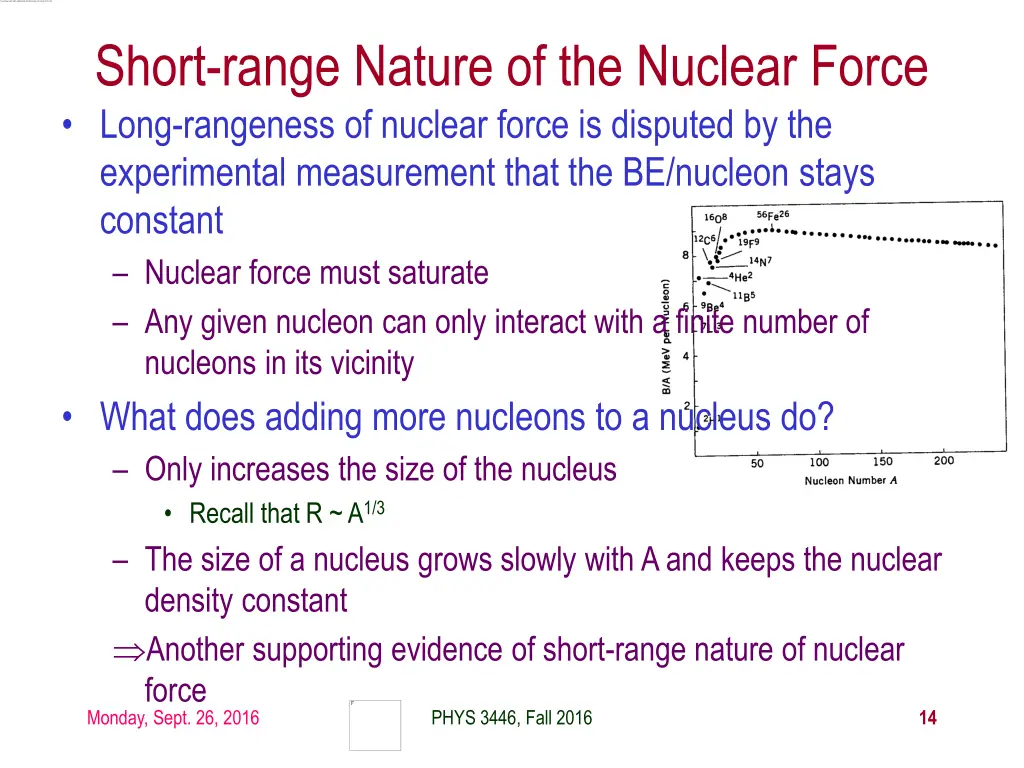 short range nature of the nuclear force 2