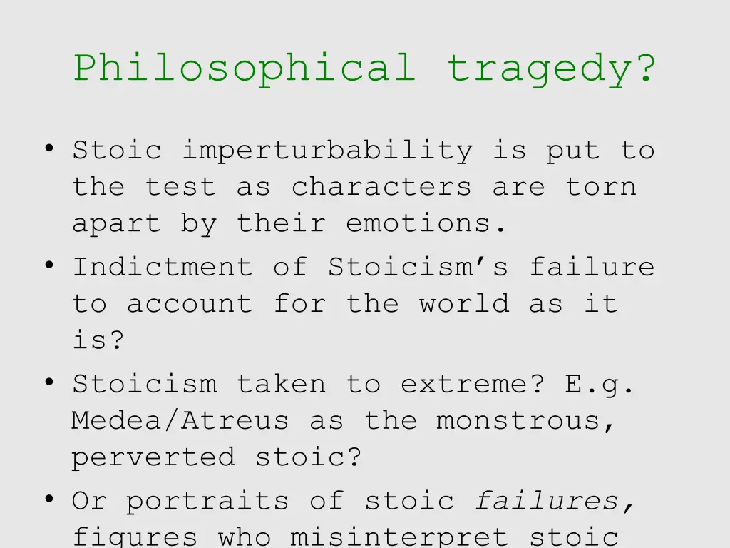 philosophical tragedy