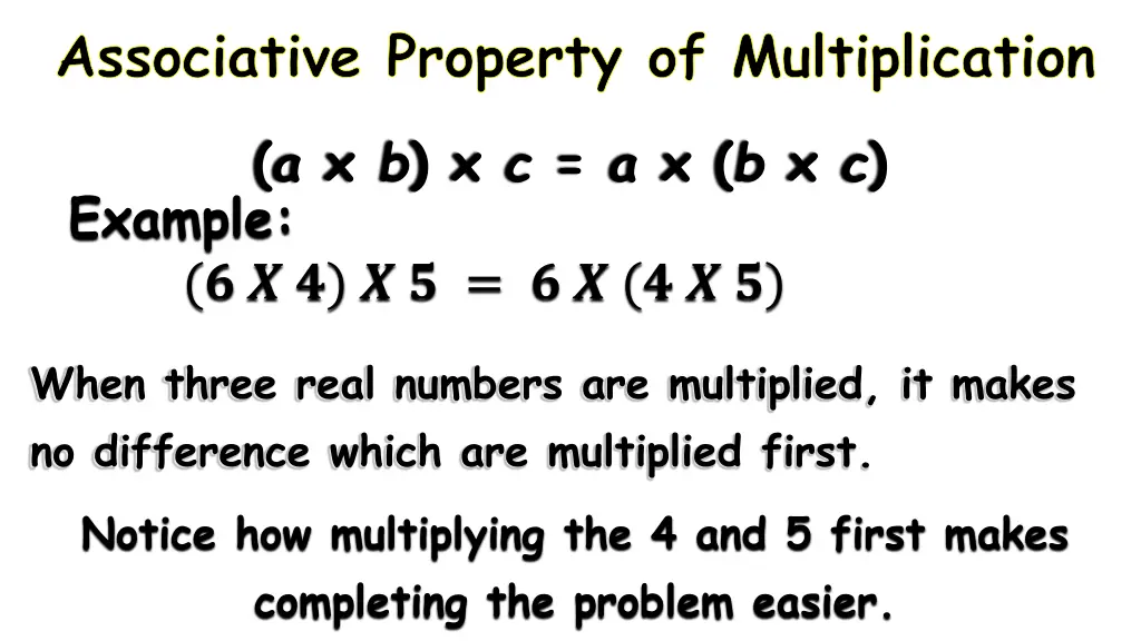 associative property of multiplication
