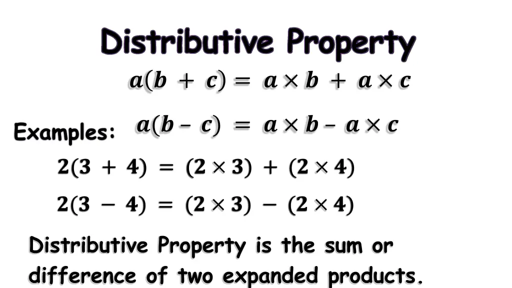 distributive property