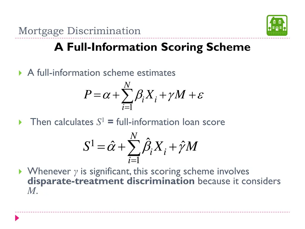 mortgage discrimination a full information