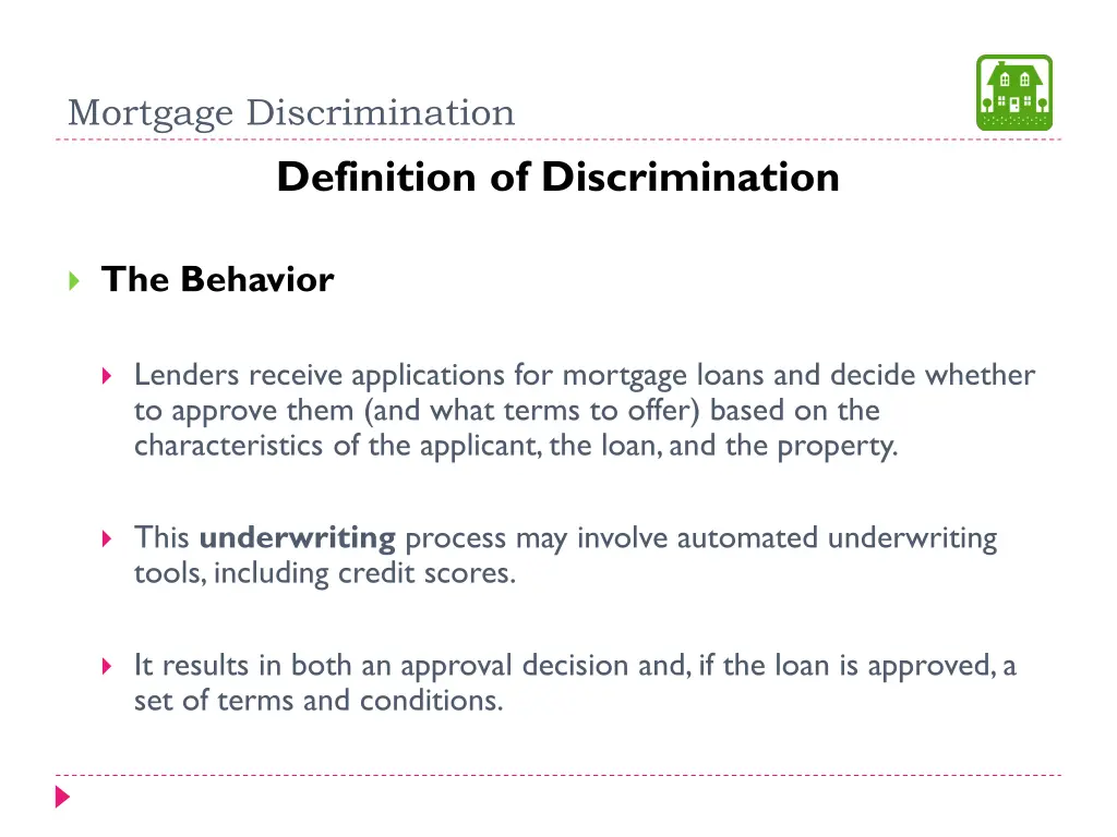 mortgage discrimination definition