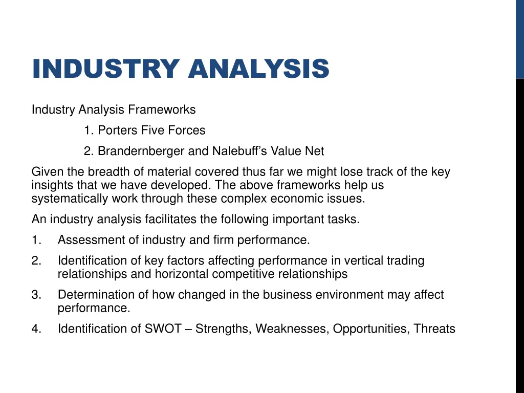 industry analysis 1