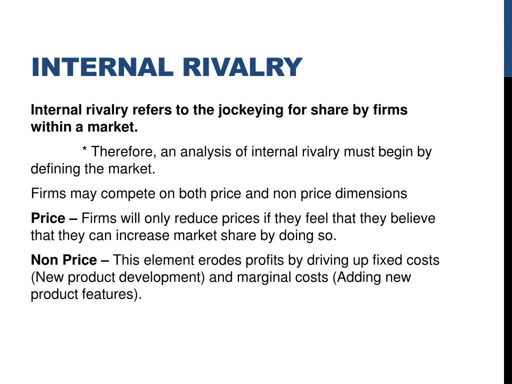 internal rivalry