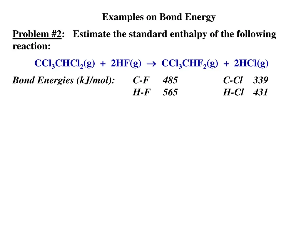 examples on bond energy 1