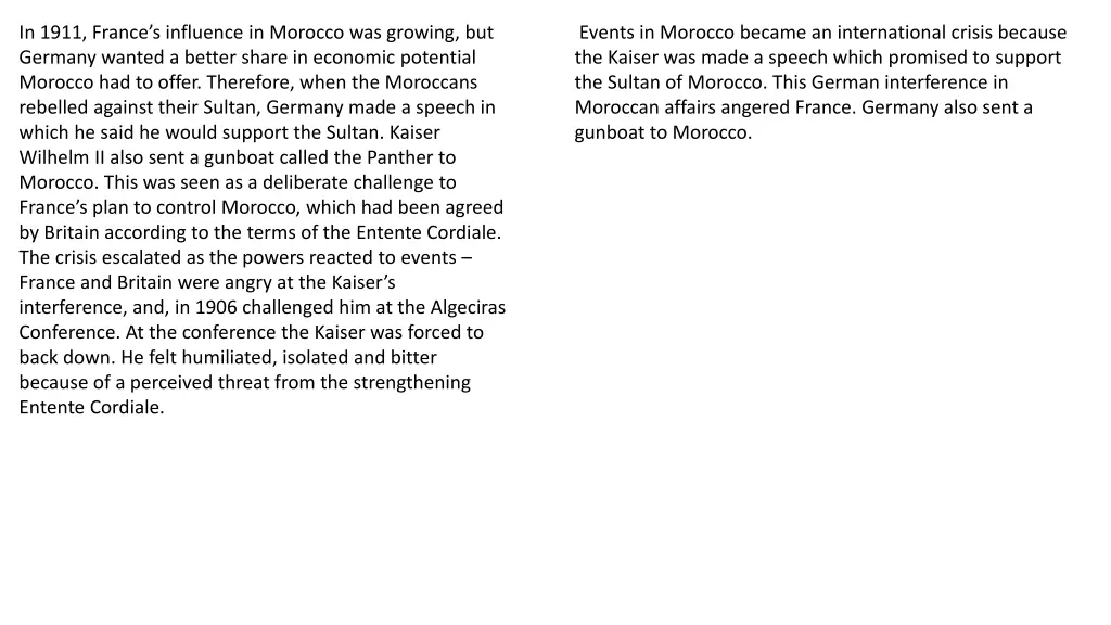 in 1911 france s influence in morocco was growing