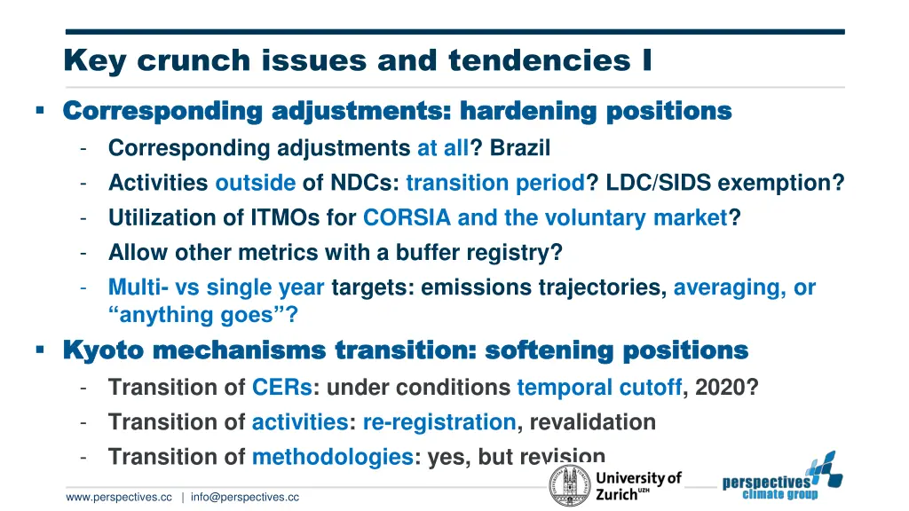 key crunch issues and tendencies i corresponding