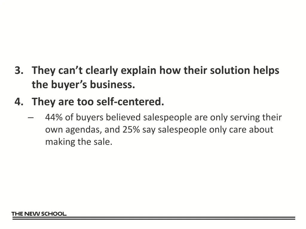 3 they can t clearly explain how their solution