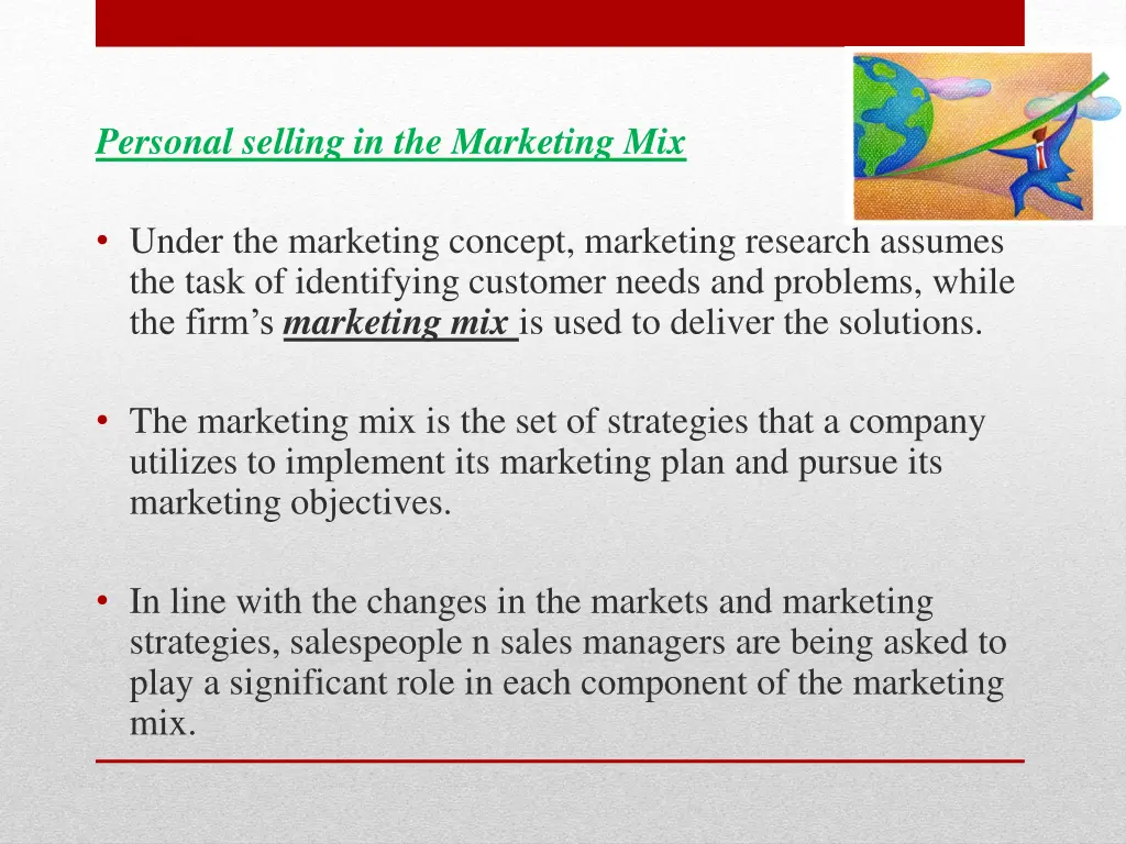 personal selling in the marketing mix