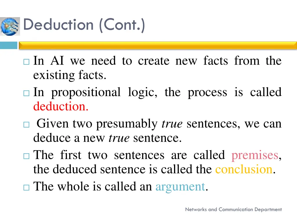 deduction cont