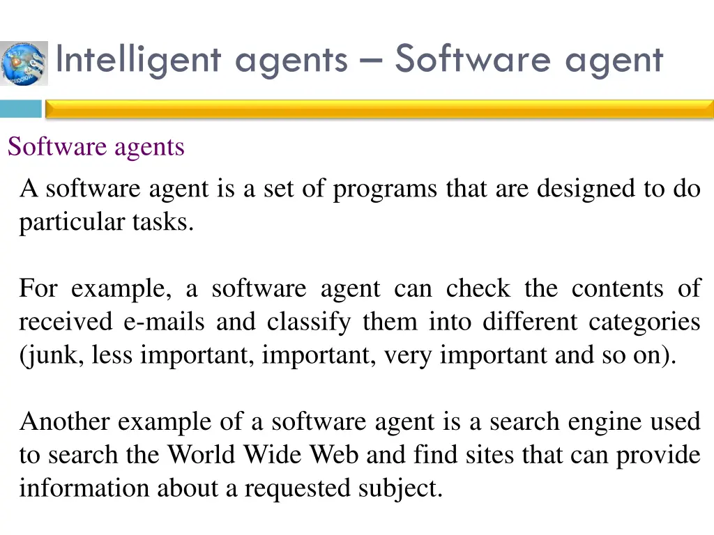 intelligent agents software agent