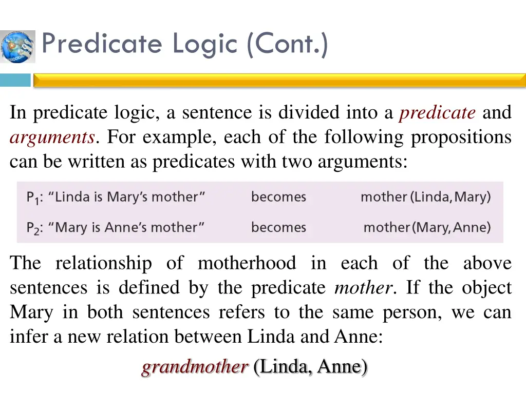 predicate logic cont