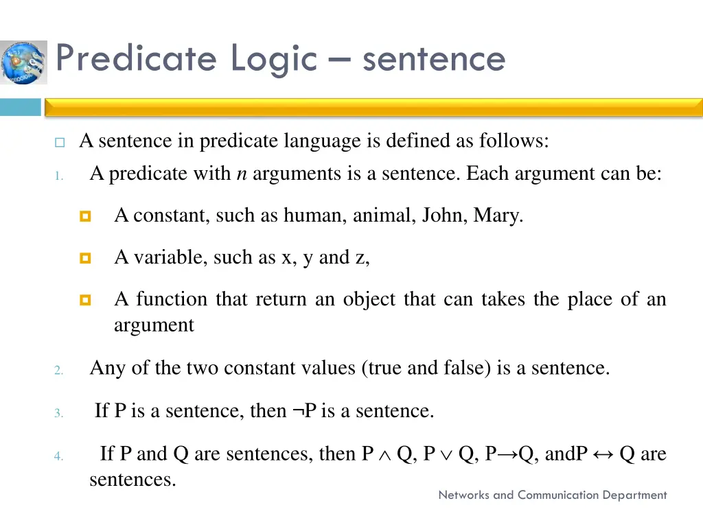 predicate logic sentence