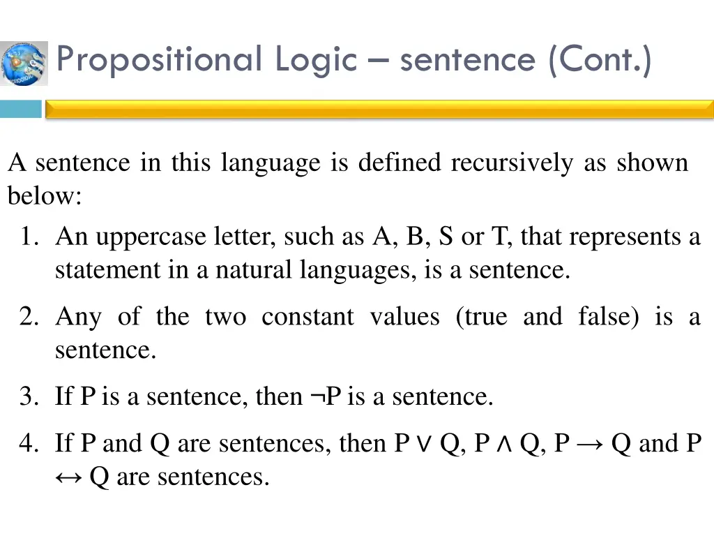 propositional logic sentence cont 3