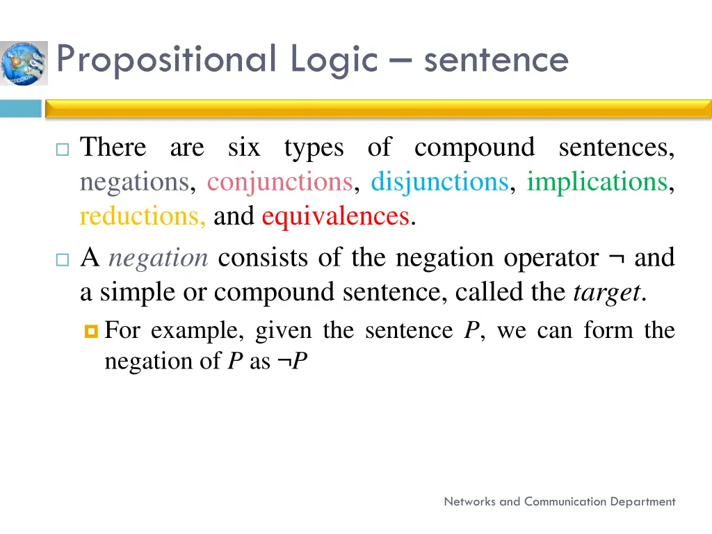 propositional logic sentence
