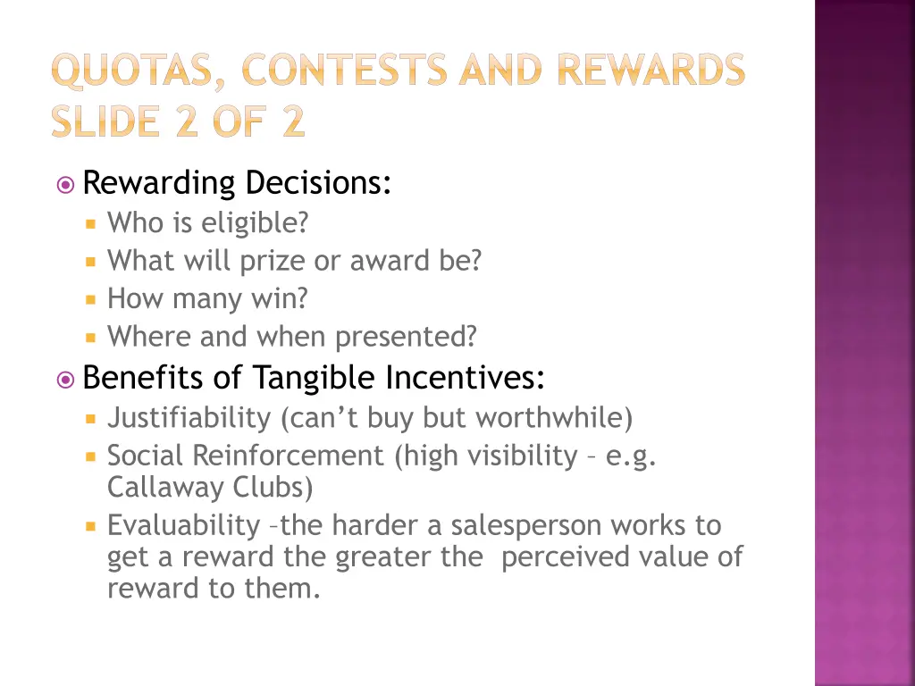 quotas contests and rewards slide 2 of 2