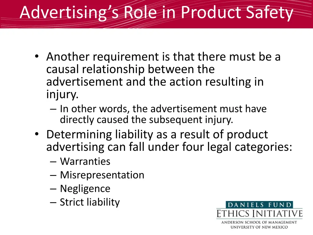 advertising s role in product safety 1
