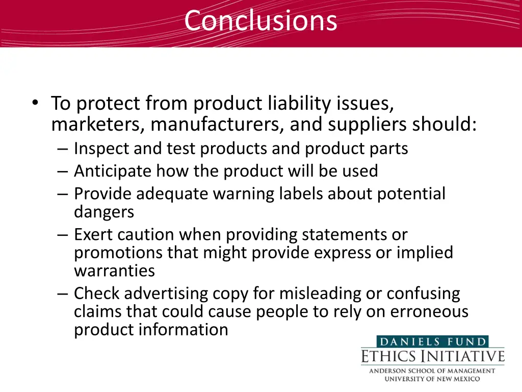 conclusions