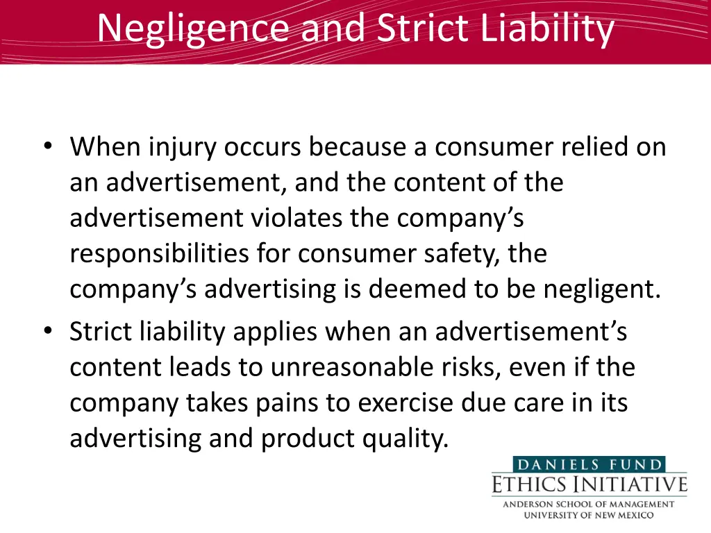 negligence and strict liability