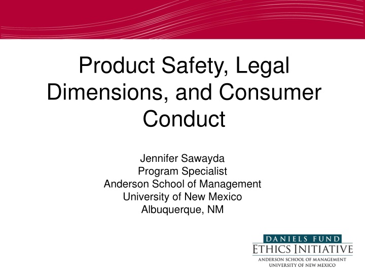 product safety legal dimensions and consumer