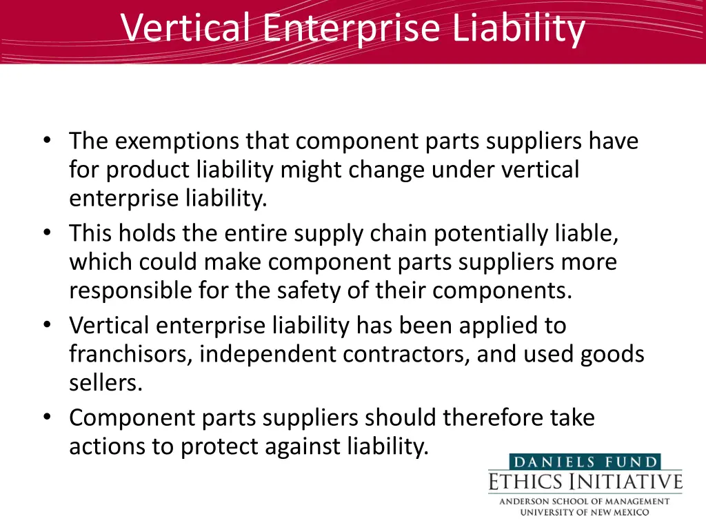vertical enterprise liability