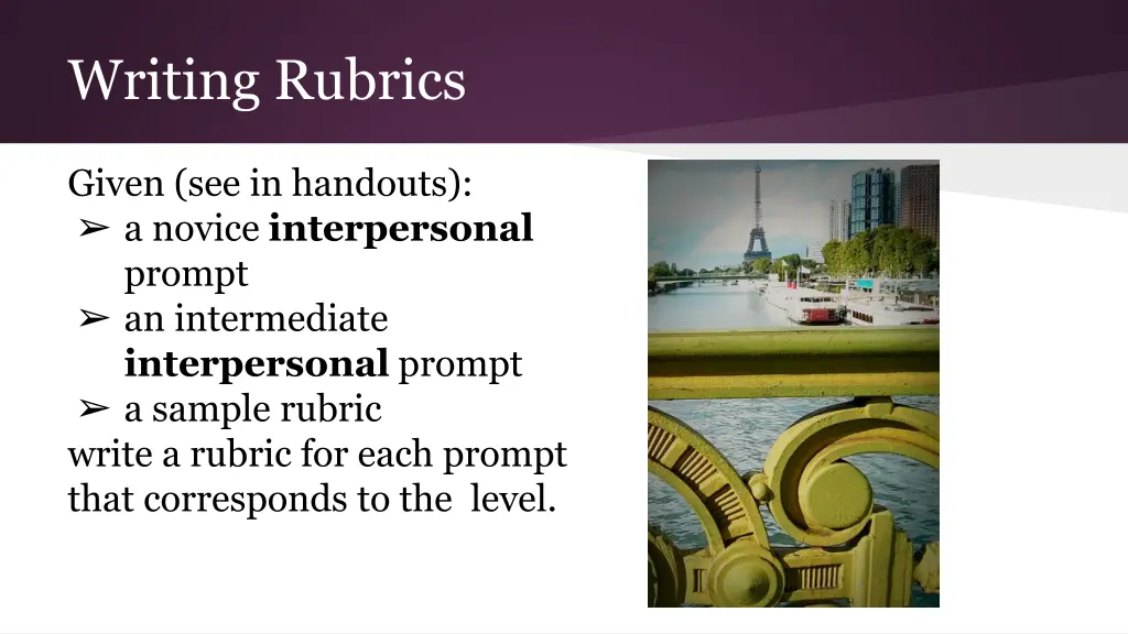 writing rubrics