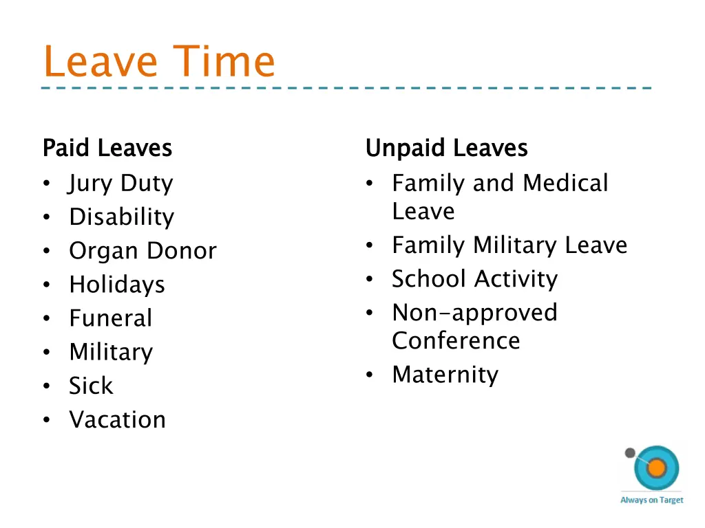 leave time